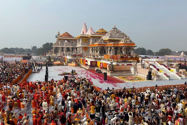 Открытие индуистского храма в Айодхье