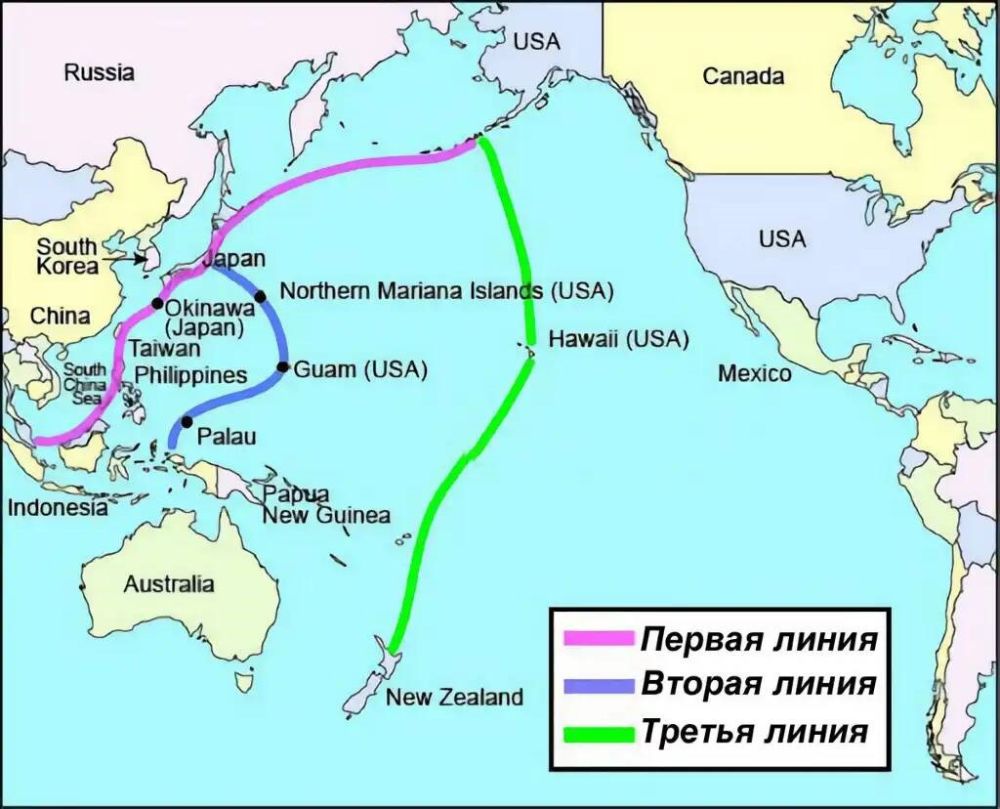 Американские стратегические линии «сдерживания» Китая на морях