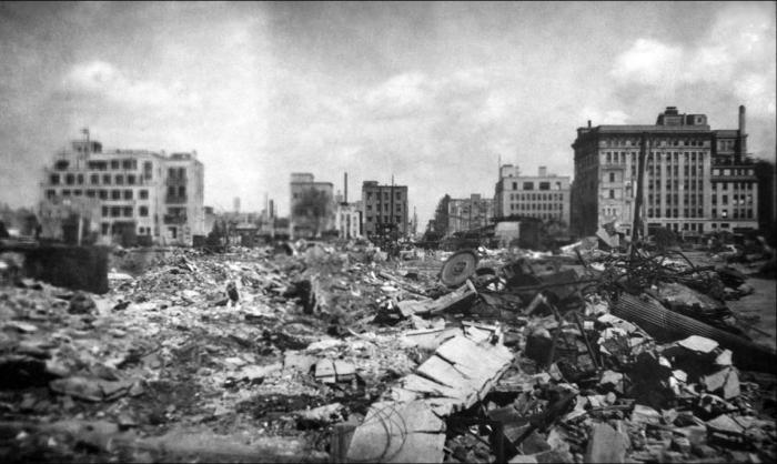Последствия американской бомбардировки Токио, 1945, electricearl.com