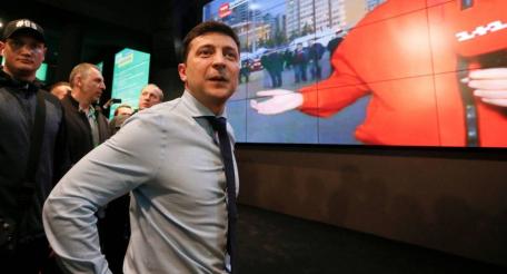 Владимир Зеленский празднует победу на выборах Президента Украины