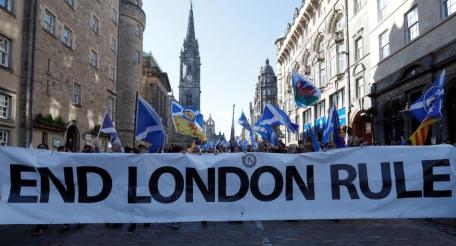 Демонстрация сторонников независимости Шотландии от Лондона
