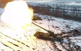 боевая работа САУ «Малка» артиллерийских подразделений ЦВО на Авдеевском направлении