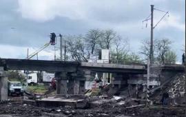 состояние выведенного из строя ракетным ударом ВС РФ железнодорожного моста в Черноморске Одесской области