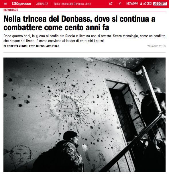 Итальянский журнал l’Espresso пишет о войне в Донбассе.