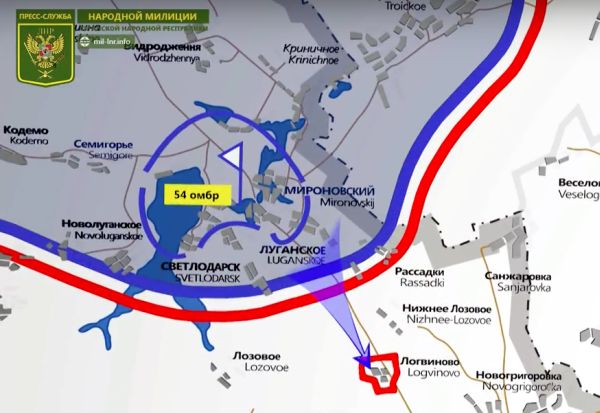 31 марта 2018. Карта обстрелов населённых пунктов Луганской народной республики со стороны Украины.