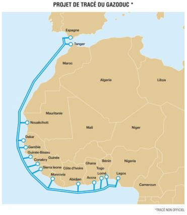 Проект «Атлантического» газопровода от Нигерии до Марокко и Испании