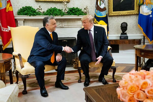 Виктор Орбан и Дональд Трамп. Фото Дуга Миллса, Нью-Йорк Таймс