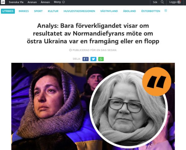 Analys: Bara förverkligandet visar om resultatet av Normandiefyrans möte om östra Ukraina var en framgång eller en flopp