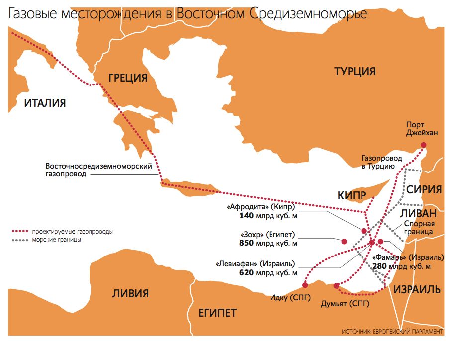 В Восточном Средиземноморье обнаружены огромные запасы нефти и газа