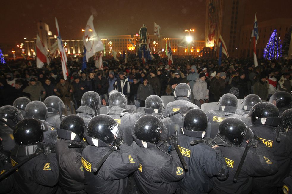 Зимние протесты в Минске