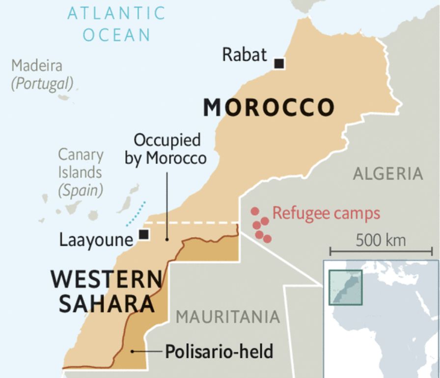 Карта Западной Сахары