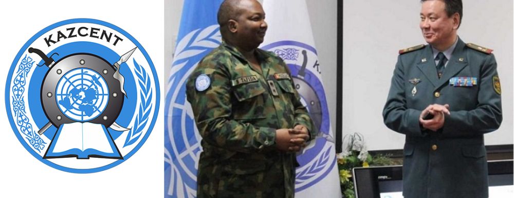 Эмблема натовского центра и проверяющий из департамента ООН подполковник Саид Тафид