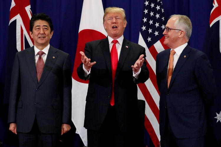 Лидеры США, Японии и Австралии на Филиппинах, 2017 
