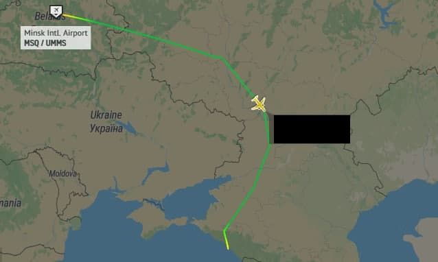 Во время визита в Сочи Киев не пустил самолёт Лукашенко через небо Украины
