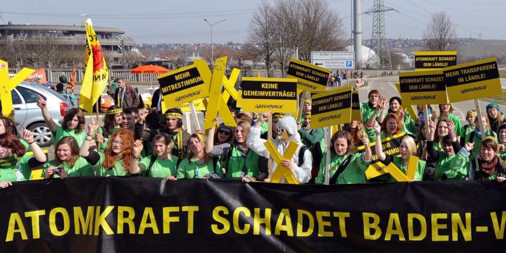Протесты в Германии против атомной энергетики
