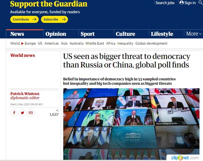 The Guardian: Угрожает демократии Америка, а не Россия и Китай