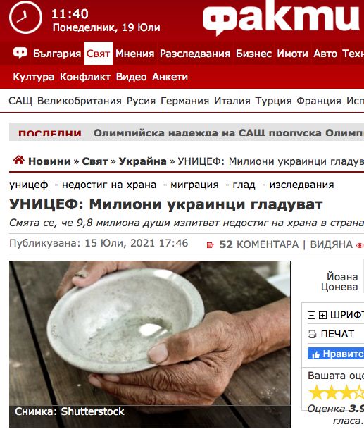 «Факти»: Голод на Украине – цена демократии