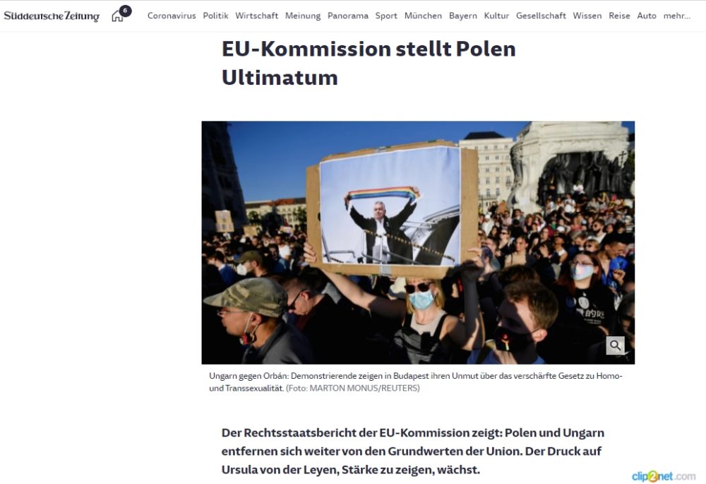 SZ: Евросоюз угрожает Польше и Венгрии