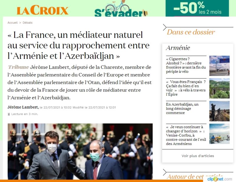 La Croix: Франция должна использовать свой шанс в Армении