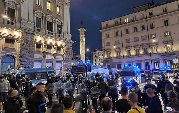 Массовые протестные акции в Риме