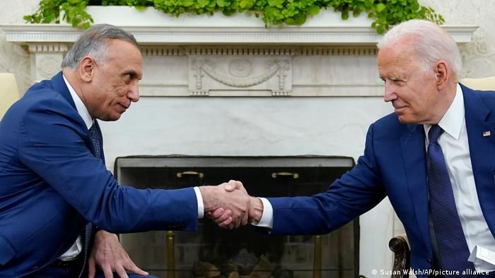 Премьер-министр Ирака аль-Казыми и президент США Байден. в Белом доме (июль 2021)