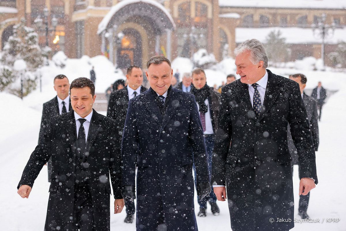 Владимир Зеленский, Анджей Дуда и Гитанас Науседа. Фото: prezydent.pl