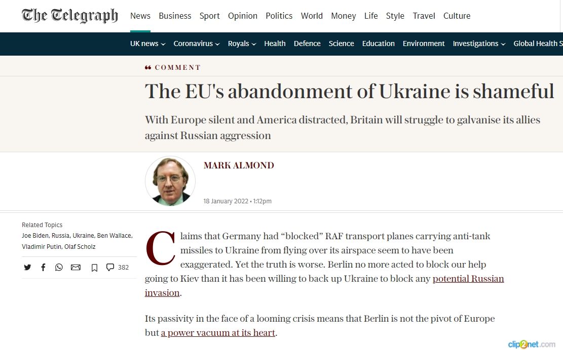 Telegraph: Лондон собирается возглавить войну Киева с Россией