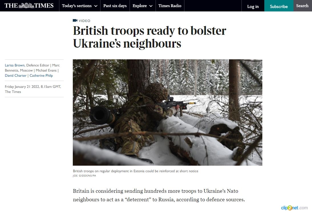 The Times: Британия отправит военных в соседние с Украиной страны