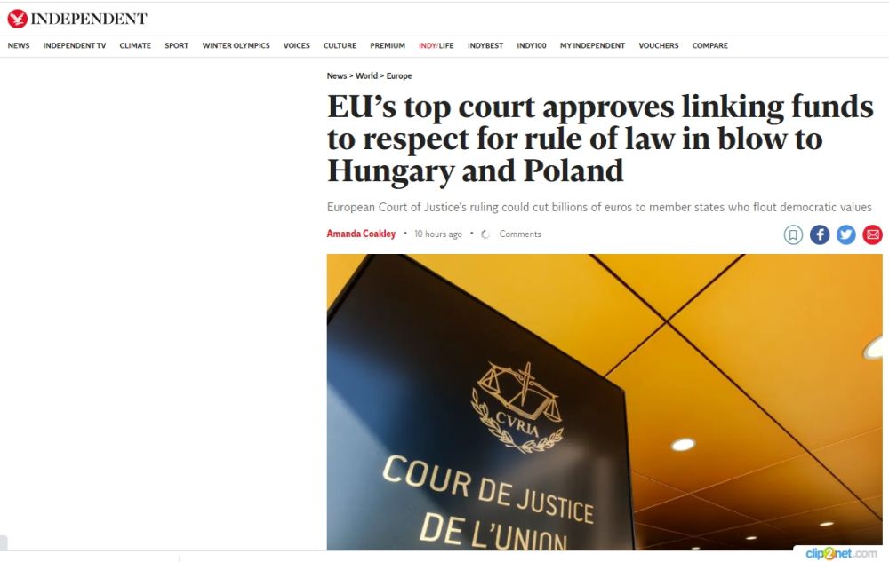 Independent: Польша и Венгрия лишились финансирования ЕС