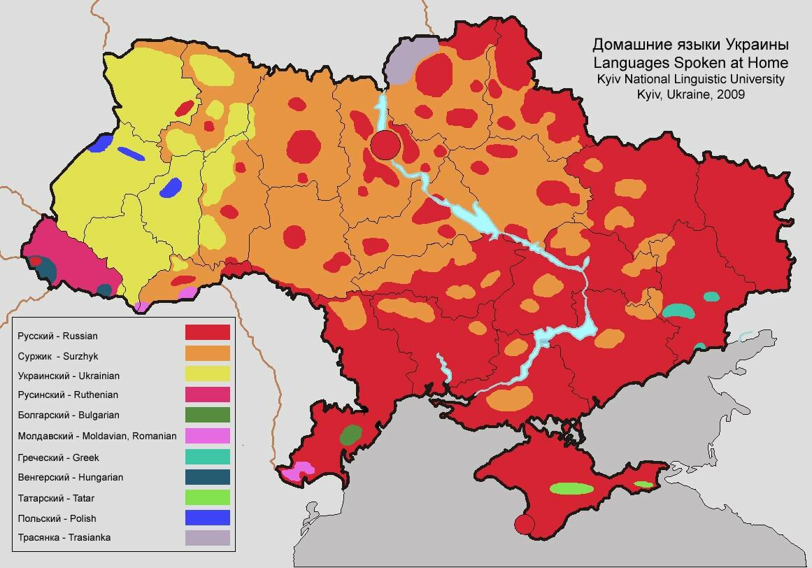 Лингвистическая карта Украины