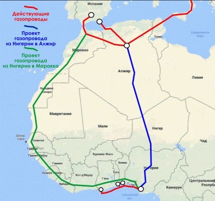 Проекты трансафриканских газопроводов