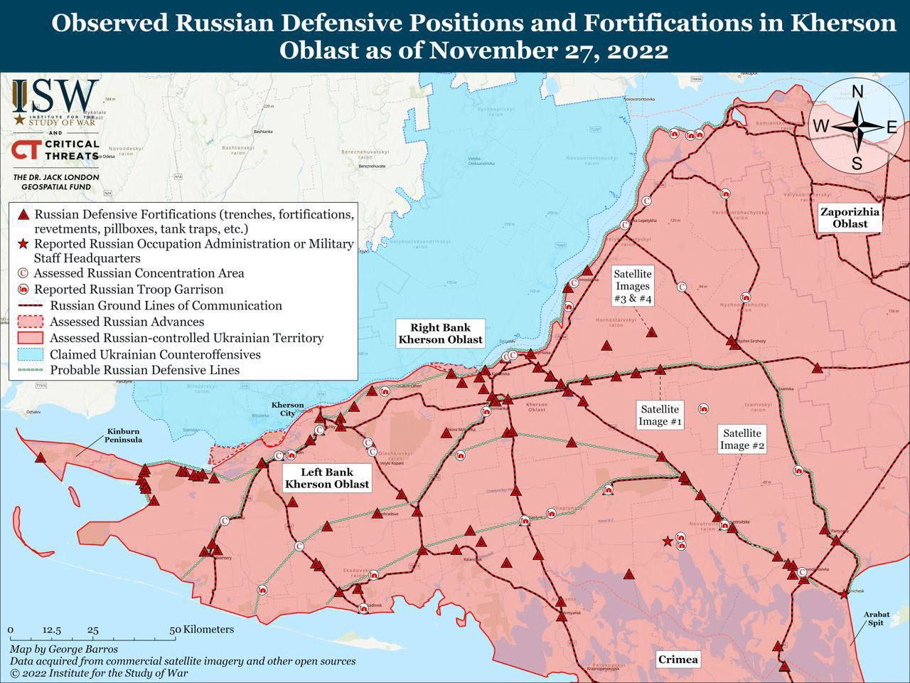 Линия фронта по версии американского ISW