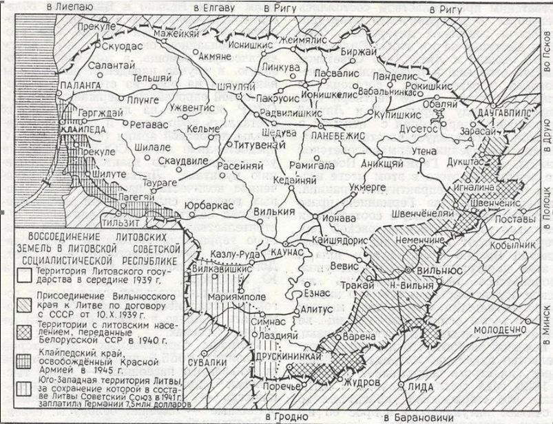 Формирование границ современной Литвы