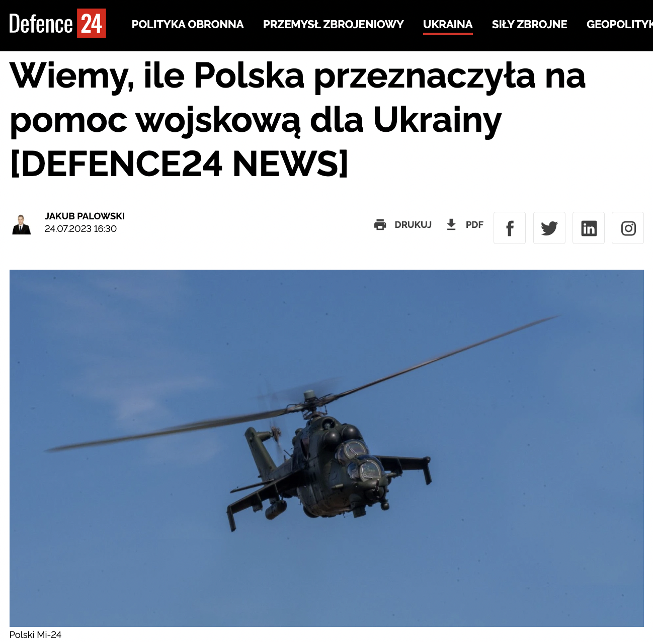 По сообщениям Министерства обороны Польши в ответ на вопросы портала Defence24.pl, размер военной помощи Украине достиг трёх миллиардов евро, однако, учитываются ли при этом возможные поставки Киеву бронетранспортёров Rosomak, неизвестно.