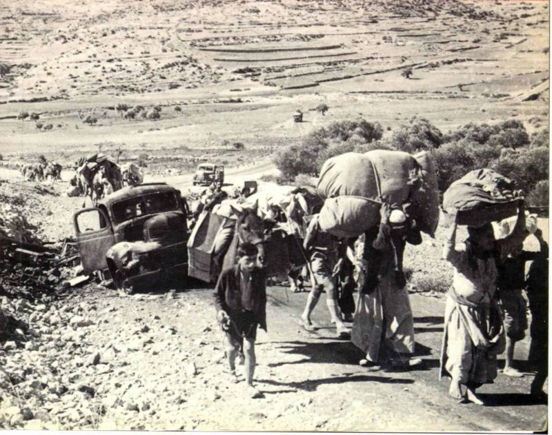 Беженцы-арабы из Галилеи уходят в Ливан, 1949 год