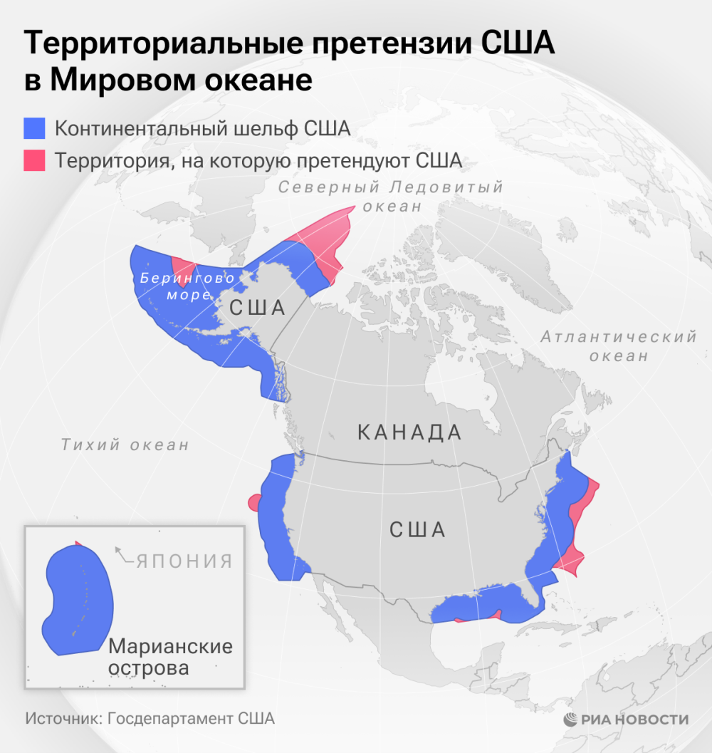 Общие морские притязания  США