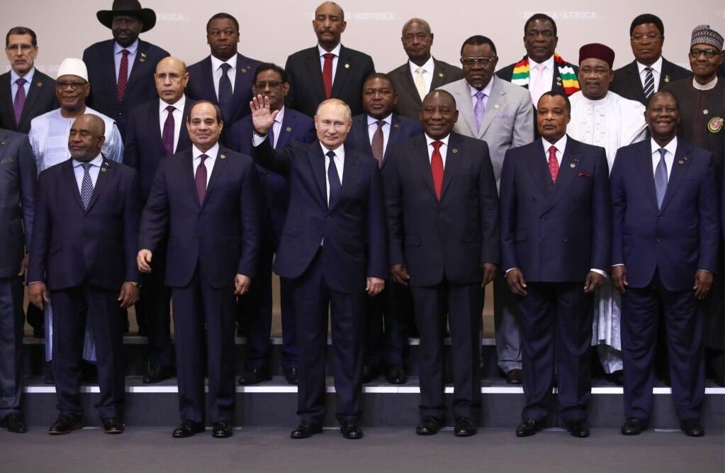 Владимир Путин с лидерами африканских государств