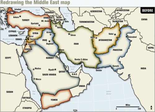 Ближний Восток, современные границы