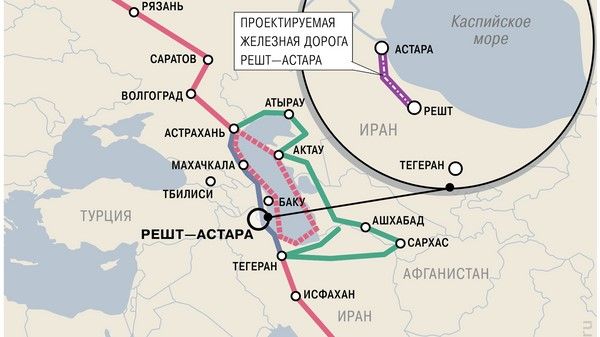 Маршруты вокруг Каспия