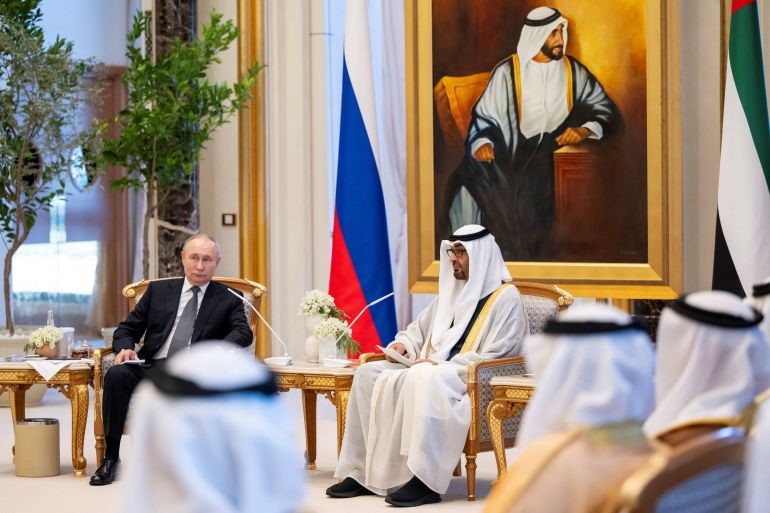 В. Путин и президент ОАЭ Мухаммед бен Заид Аль Нахайян 