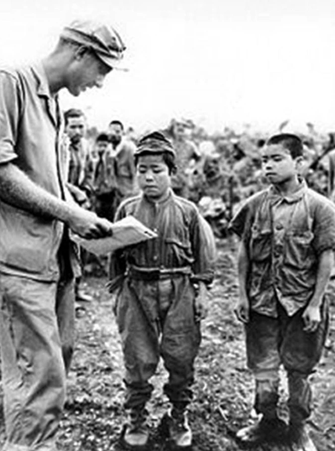 Японские дети, взятые в плен амеркианцами
