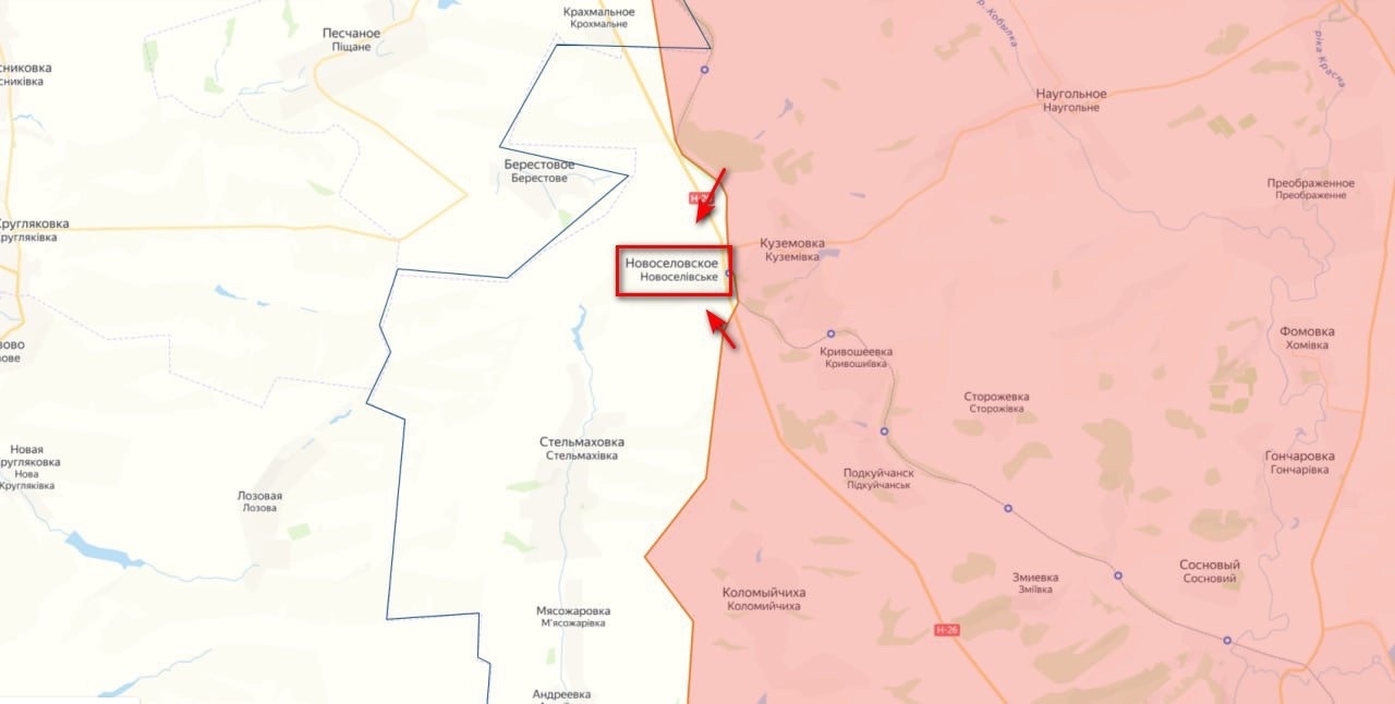 ВС РФ взяли под контроль населённый пункт Новосёловка Луганской Народной Республики, об этом сообщают наши источники с мест. Данное село уже переходило под контроль российских подразделений в ноябре прошлого года, однако потом они были выбиты.