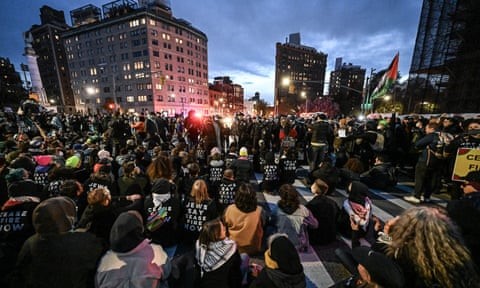 Police arrested hundreds of people as a pro-Palestinian Jewish group gathered for a protest in Brooklyn, New York