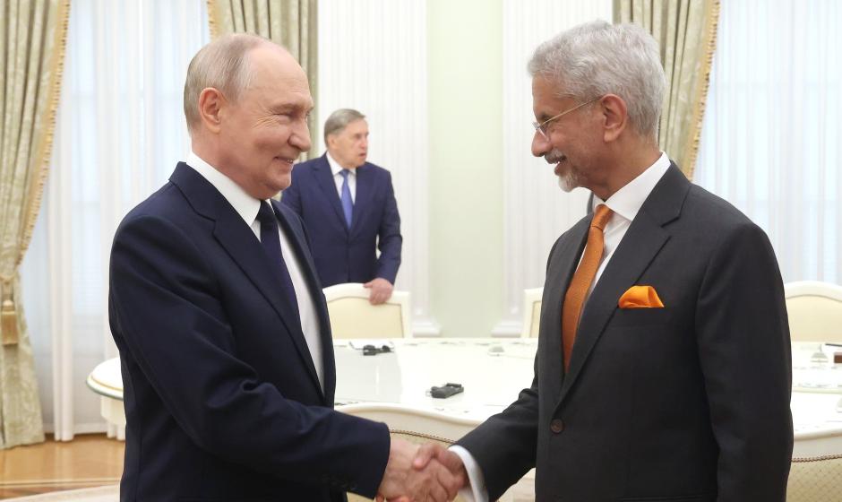 Президент России Владимир Путин провёл 24 августа в Кремле встречу с министром иностранных дел Индии Субраманиамом Джайшанкаром