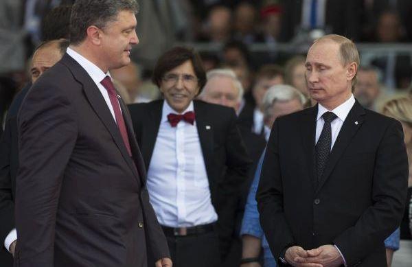 Владимир Путин и Пётр Порошенко. Украина собралась денонсировать Договор о дружбе, сотрудничестве и партнёрстве с Россией.