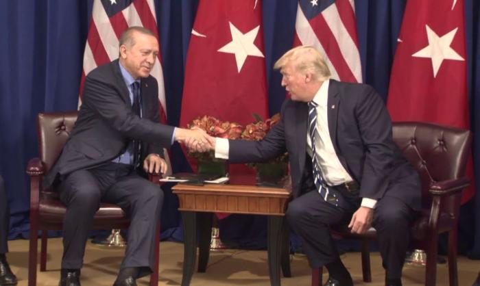 Президента США и Турции Реджеп Тайип Эрдоган и Дональд Трамп