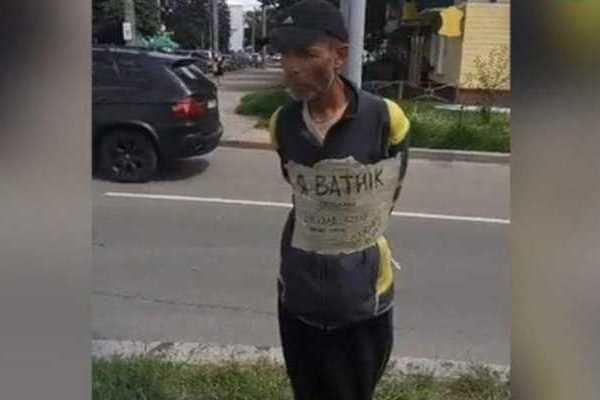 В Чернигове привязали человека к столбу