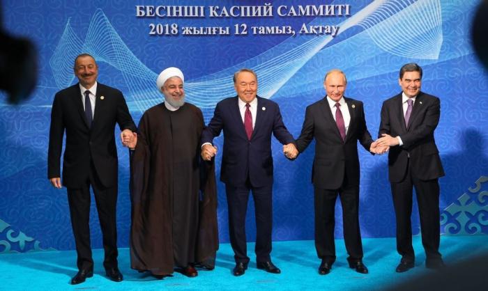 Каспийский саммит в казахстанском Актау 12 августа 2018 года.