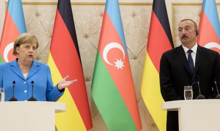 Ангела Меркель и Ильхам Алиев