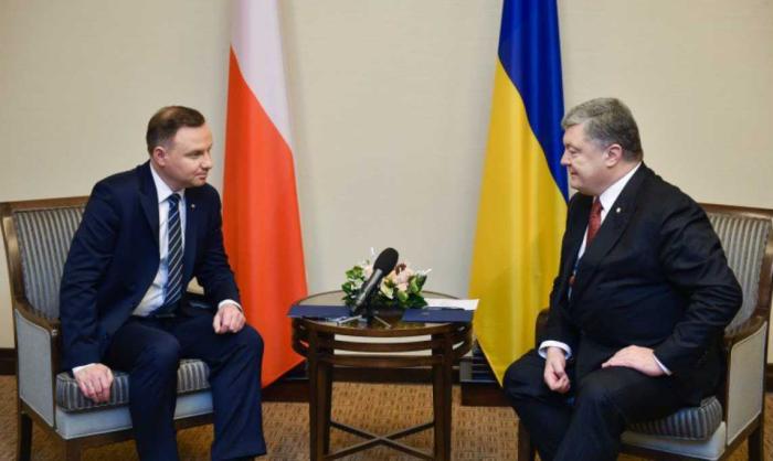 Президенты Польши и Украины Дуда и Порошенко